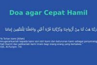 DOA AGAR CEPAT DIBERIKAN KETURUNAN