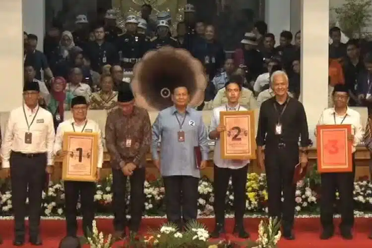 Resmi: Anies-Cak Imin Nomor Urut 1, Prabowo-Gibran 2, Ganjar-Mahfud 3