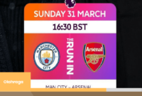 Big Match Liga Inggris minggu 30, Man City vs Arsenal, Persaingan Puncak Klasemen