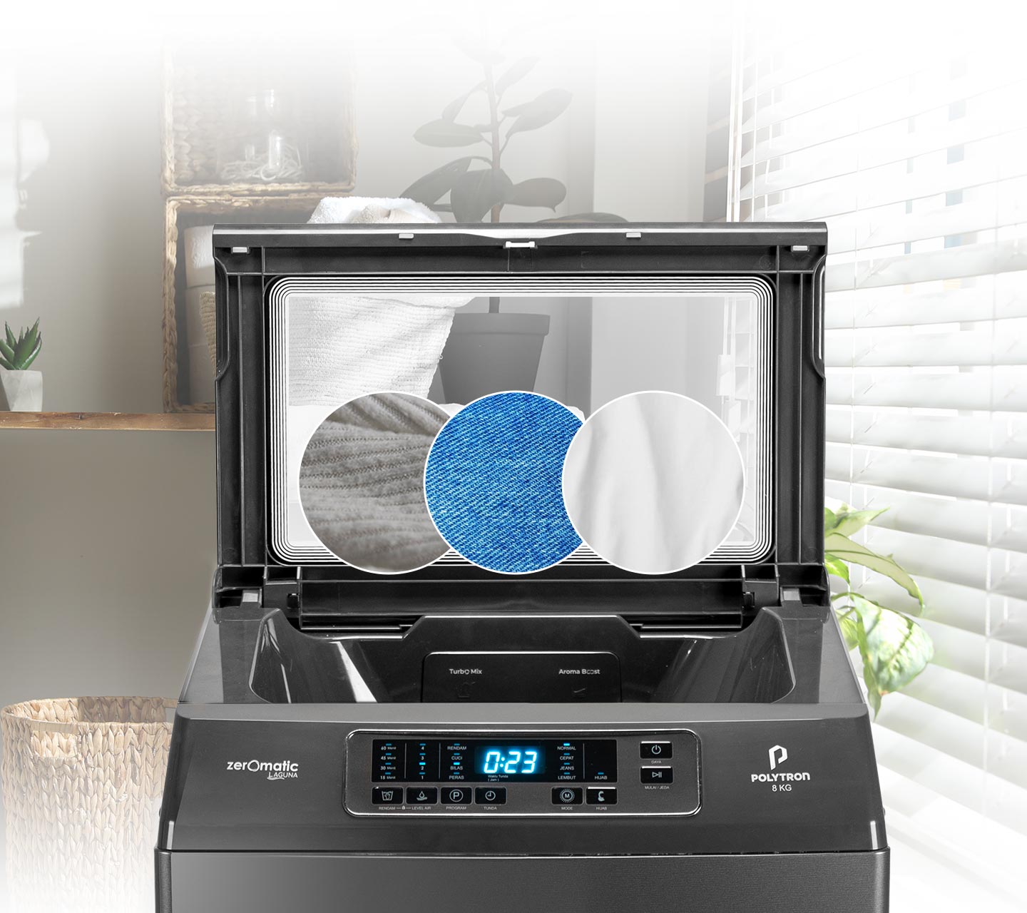TERBARU DARI POLYTRON : MESIN CUCI NEW ZEROMATIC LAGUNA SERIES MULTI PROGRAM WASHING POLYTRON