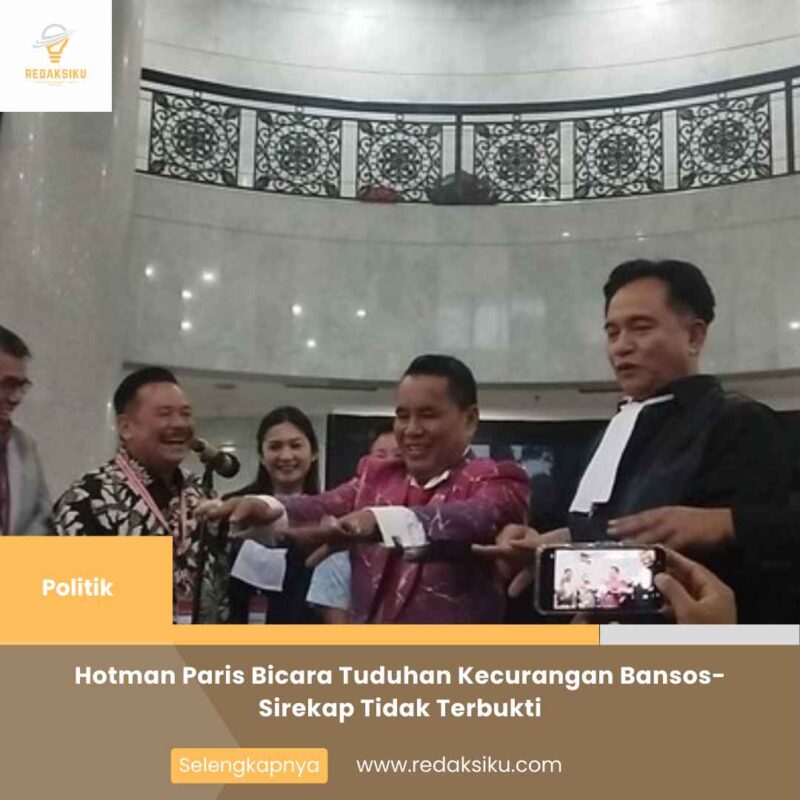 Hotman Paris Bicara Tuduhan Kecurangan Bansos-Sirekap Tidak Terbukti