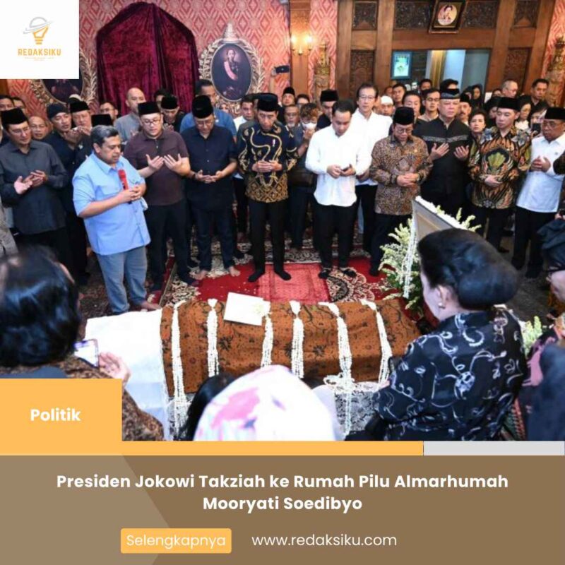 Presiden Jokowi Takziah ke Rumah Pilu Almarhumah Mooryati Soedibyo