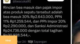 Viral Beli Sepatu Bola Harga Rp10 Juta, Namun Justru Kena Banderol Rp31 Juta Hitungan Bea Cukai