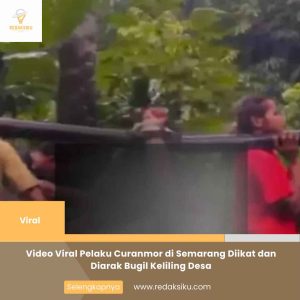 VIDEO VIRAL PELAKU CURANMOR DI SEMARANG DIIKAT DAN DIARAK BUGIL KELILING DESA