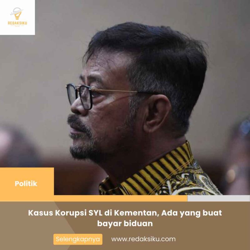 Kasus Korupsi SYL di Kementan, Ada yang buat bayar biduan