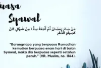 Gabungan Niat Puasa Syawal Senin dan Kamis, lengkap dengan keutamaannya