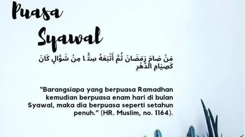 Gabungan Niat Puasa Syawal Senin dan Kamis, lengkap dengan keutamaannya