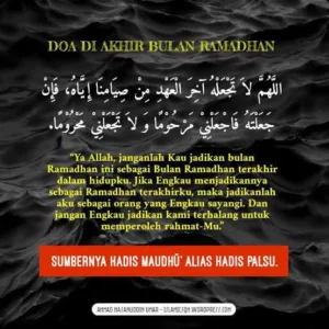 Doa Shahih Terakhir Ramadhan yang diajarkan Nabi Muhammad SAW