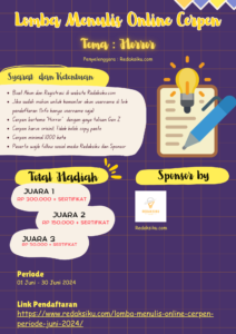 Lomba Menulis Online Cerpen Periode Juni 2024