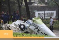 Pesawat Latih Jatuh di BSD, Tangerang Selatan, 3 Orang Meninggal