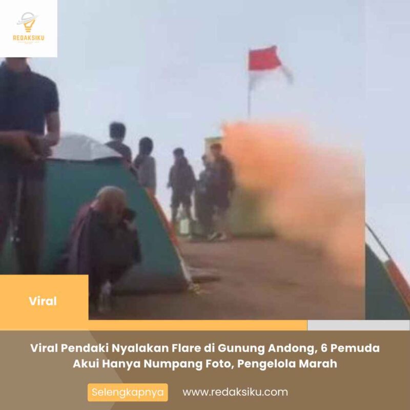 Viral Pendaki Nyalakan Flare di Gunung Andong, 6 Pemuda Akui Hanya Numpang Foto, Pengelola Marah