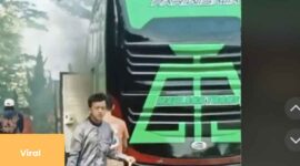 Viral Video Bus Berplat yang sama dengan Kecelakaan di Subang sempat Ngebul Terbakar