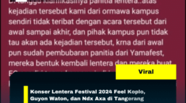Video Kerusuhan Konser Lentera Festival 2024 di Tangerang tidak jadi digelar, Penonton Bakar Panggung