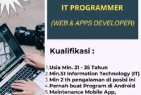 Lowongan Kerja IT Programmer di Jakarta Barat 2024