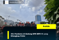 301 Pendemo di Gedung DPR MPR RI yang Ditangkap Polisi