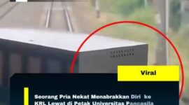 Seorang Pria Nekat Menabrakkan Diri ke KRL Lewat di Petak Universitas Pancasila
