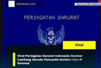 Viral Peringatan Darurat Indonesia Gambar Lambang Garuda Pancasila berlatar biru di Sosmed