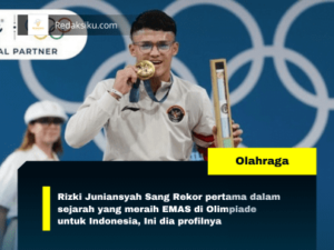 RIZKI JUNIANSYAH SANG REKOR PERTAMA DALAM SEJARAH YANG MERAIH EMAS DI OLIMPIADE UNTUK INDONESIA, INI DIA PROFILNYA