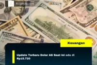 Update Terbaru Dolar AS Saat ini ada di Rp15.720