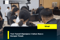 Toni Tamsil Dipenjara 3 tahun Kasus Korupsi Timah
