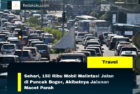 Sehari, 150 Ribu Mobil Melintasi Jalan di Puncak Bogor, Akibatnya Jalanan Macet Parah