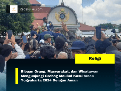 Ribuan Orang, Masyarakat, dan Wisatawan Mengunjungi Grebeg Maulud Kasultanan Yogyakarta 2024 Dengan Aman