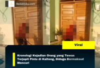 Kronologi Kejadian Orang yang Tewas Terjepit Pintu di Kalteng, Diduga Bermaksud Mencuri