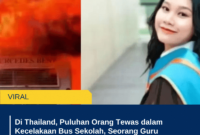 Di Thailand, Puluhan Orang Tewas dalam Kecelakaan Bus Sekolah, Seorang Guru Ditemukan Terbakar Sambil Memeluk Muridnya