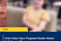 Viral Video Syur Pegawai Dealer Motor di Sulawesi Tenggara