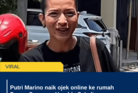 Putri Marino naik ojek online ke rumah Denny Sumargo Humble Sekali