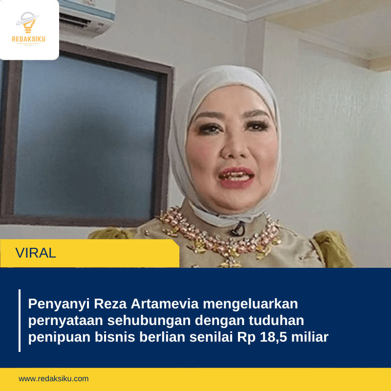Penyanyi Reza Artamevia mengeluarkan pernyataan sehubungan dengan tuduhan penipuan bisnis berlian senilai Rp 18,5 miliar