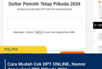 Cara Mudah Cek DPT ONLINE, Nomor dan Lokasi TPS Pilkada 2024