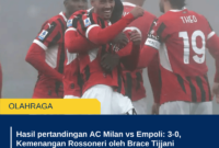Hasil pertandingan AC Milan vs Empoli: 3-0, Kemenangan Rossoneri oleh Brace Tijjani Reijnders
