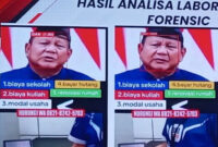 Tangkap layar hasil analisa laboratorium forensik tentang video deepfake Presiden Prabowo Subianto. (Foto: Bareskrim Polri)