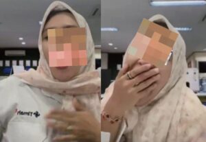 Viral aksi karyawati BUMN PT Timah Tbk yang diduga hina pegawai honorer yang pakai BPJS. (Foto/Tangkap layar Tiktok @wennymizon1) 