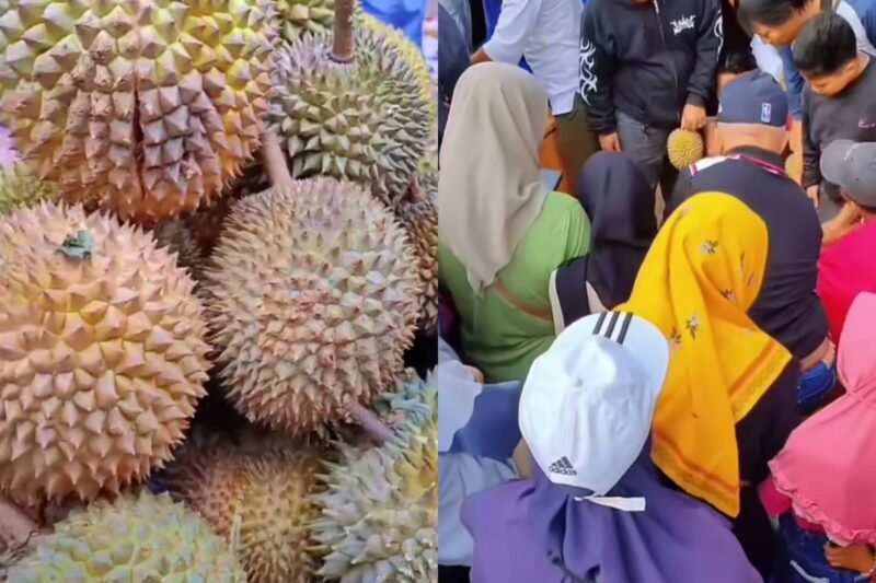 Acara Pesta Durian Gratis di CFD Padang berakhir ricuh. (Foto/Tangkap layar Instagram @kominfosumbar)Ã‚Â 