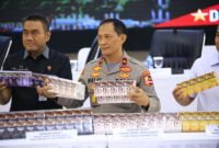 Bareskrim Polri mengungkap empat kasus penyelundupan barang ilegal dalam tiga bulan terakhir. (Foto: Dok. TBN Polri)