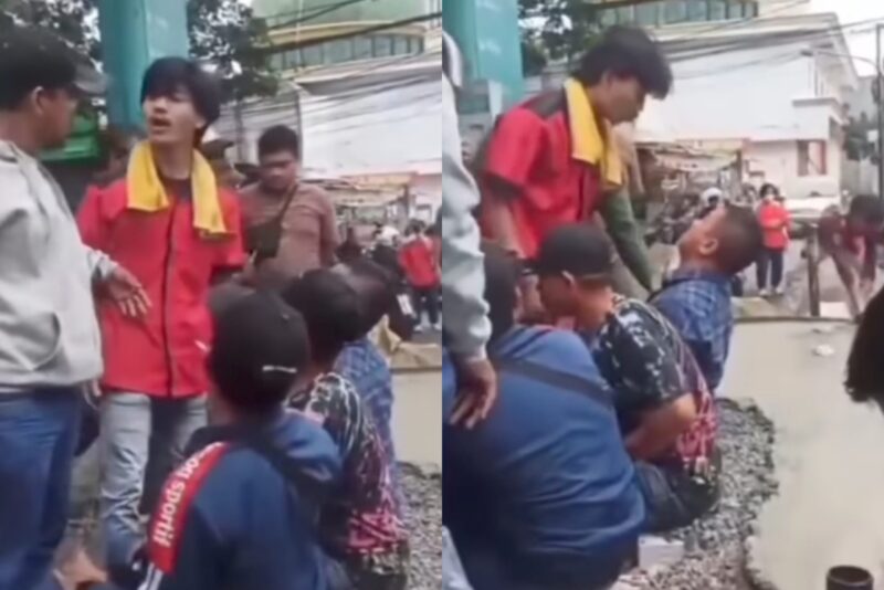 Ormas Pemuda Pancasila bentrok dengan PT BCI terkait sistem parkir otomatis di RSU Pamulang, Kota Tangsel. (Foto: Instagram @lambe_turah)