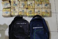 Sabu 18 kg diselundupkan lewat pelabuhan tikus, Bareskrim Polri tangkap dua pelaku dalam penggerebekan. (Foto: Dok. Bareskrim Polri)