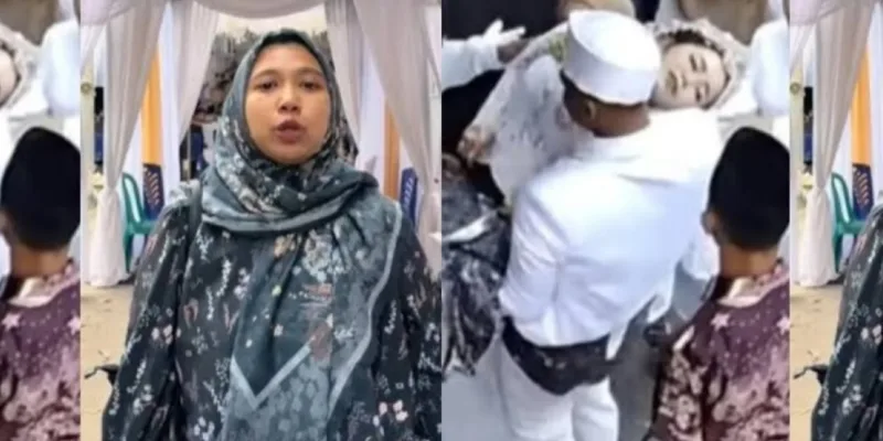 Pengantin wanita nangis histeris di hari pernikahan karena dekorasi Rp30 juta tak layak dan sangat mengecewakan. (Foto: TikTok @mb_wuland)
