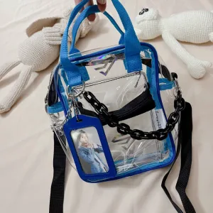 SUJU Black Blue PVC Bag/ Tas Konser (Super Junior Fanmade merch for ELF)
