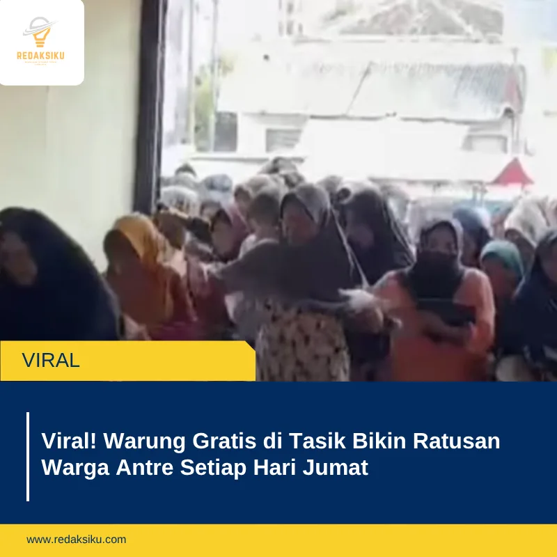 Viral! Warung Gratis di Tasik Bikin Ratusan Warga Antre Setiap Hari Jumat