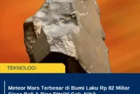 Meteor Mars Terbesar di Bumi Laku Rp 82 Miliar Siapa Beli & Bisa Diteliti Gak, Nih?