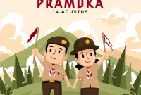 Ilustrasi Hari Pramuka 2025.