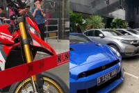 OTT Wamenaker Immanuel Ebenezer hebohkan publik, KPK sita 22 kendaraan mewah dari mobil sport hingga motor Ducati. (Foto: Tangkap layar Instagram)