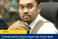 Ahmad Sahroni Resmi Diganti dari Posisi Wakil Ketua Komisi III DPR, NasDem Tunjuk Rusdi Masse sebagai Pengganti