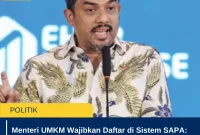 Menteri UMKM Wajibkan Daftar di Sistem SAPA: Jual Gorengan Pun Harus Digital