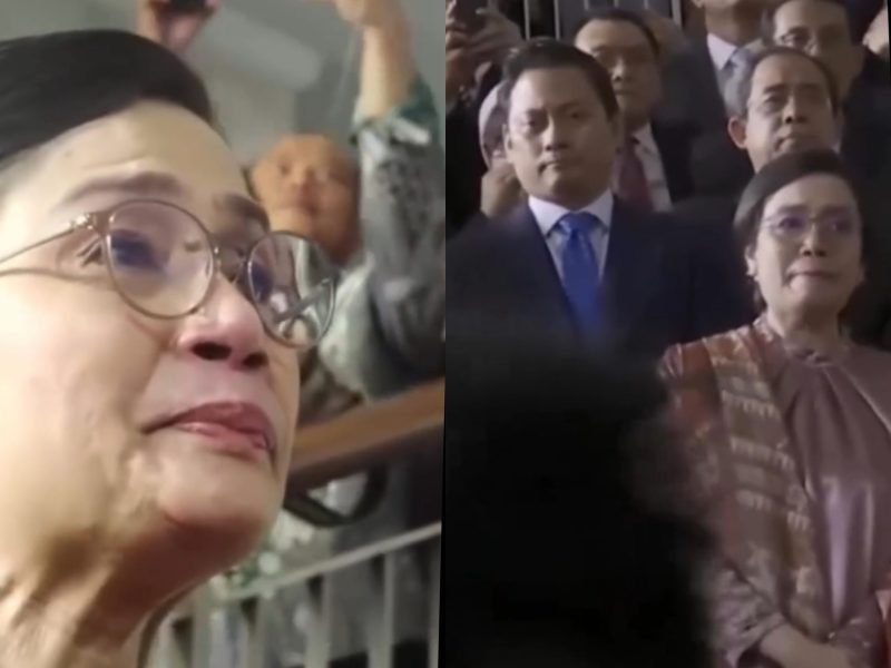Viral momen haru saat Sri Mulyani berpamitan dari Kementerian Keuangan. (Foto: Instagram @fakta.indo)