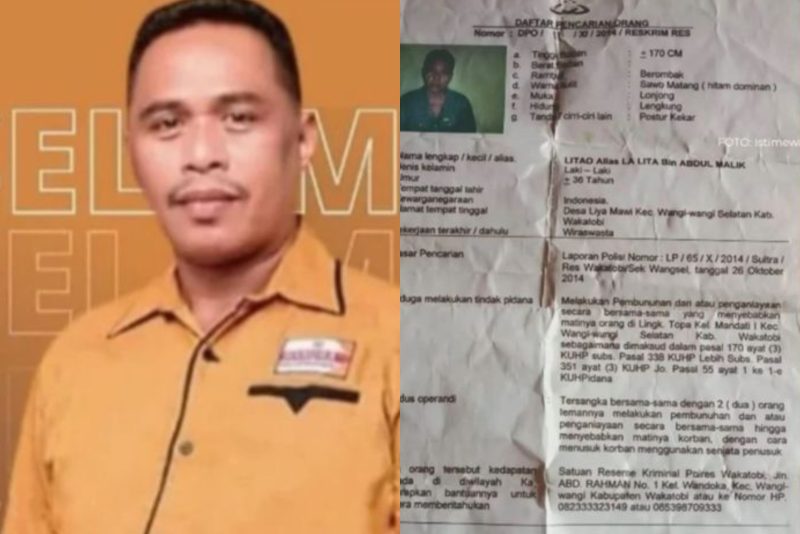 DPO 11 tahun pembunuhan remaja kini Anggota DPRD Wakatobi 2024â€“2029, publik desak penegakan hukum tanpa kompromi. (Foto: Instagram @fakta.indo)