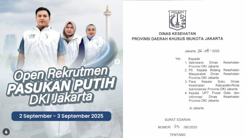 DKI Jakarta buka rekrutmen PJLP pasukan putih.  